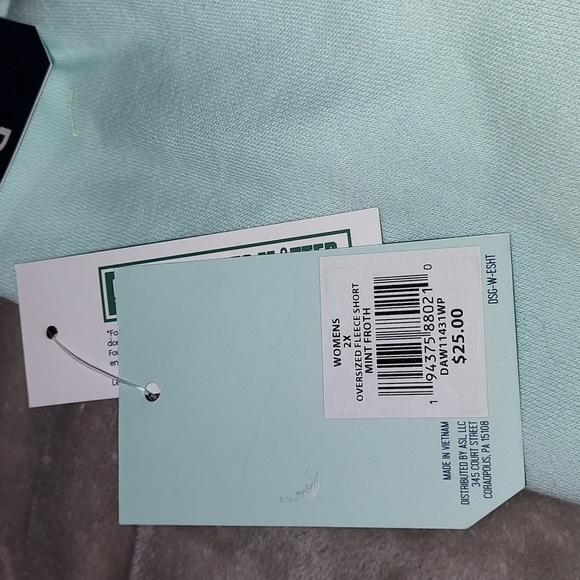 Dsg mid rise shorts oversize Fleece short mint frost - Picture 3 of 6